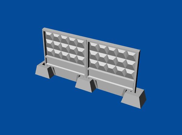 Soviet concrete fence type PO3m (8 Pieces) MDR7206