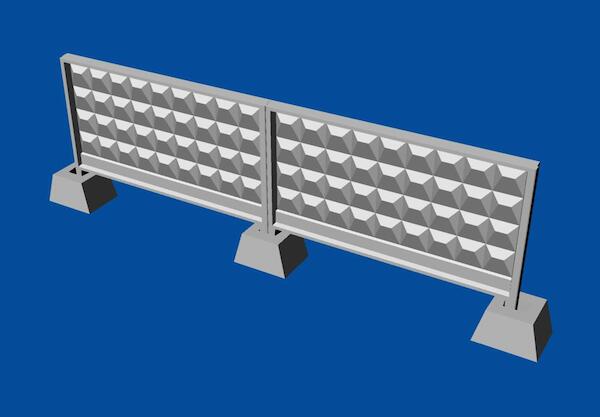 Soviet concrete fence type P6V (8 Pieces)  MDR7207