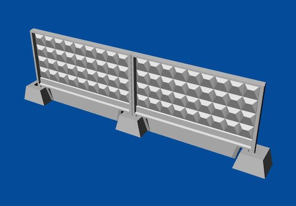 Soviet concrete fence type P6Vm (8 Pieces)  MDR7208