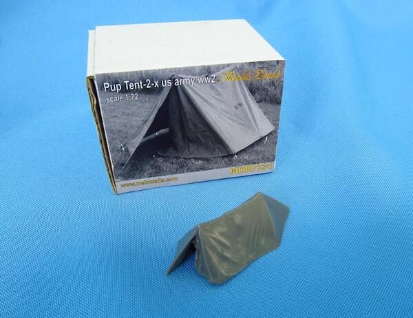 Pup Tent 2x  US Army WW2 (1x included)  MDR7231