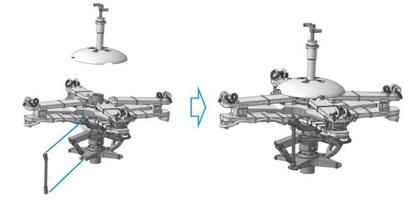 MH65 Dauphin Main Rotor head (Matchbox, revell)  MDR7253