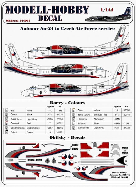 Antonov An24 in Czech Air Force Service  D714001
