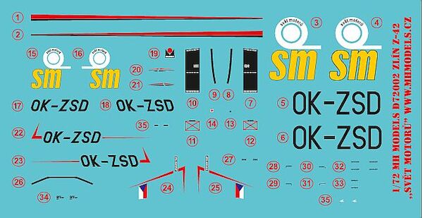 Zlin Z42 'Svet Motoru" with resin prop  D72002