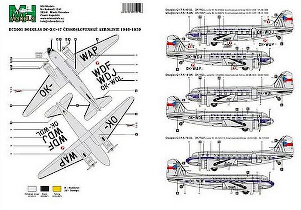 Douglas DC3/C47 Ceskoslovenske Aerolinie 1946-1959  D72005