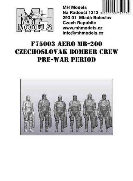 Aero MB200 Czechoslovak Bomber Crew Pre war period, 6 figures  F75003