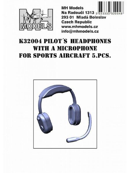 Pilots Headphones with Microphone for Sports Aircraft (5x) K32004