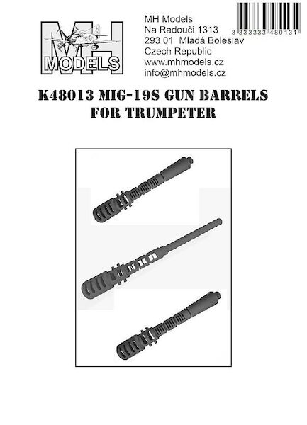 Mikoyan MiG19S Gun Barrels (Trumpeter) K48013