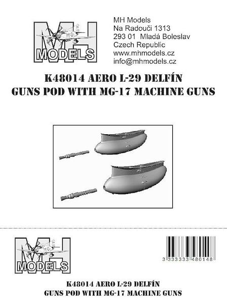 Aero L29 Delfin Gun Pods with MG17 Machine Guns  K48014