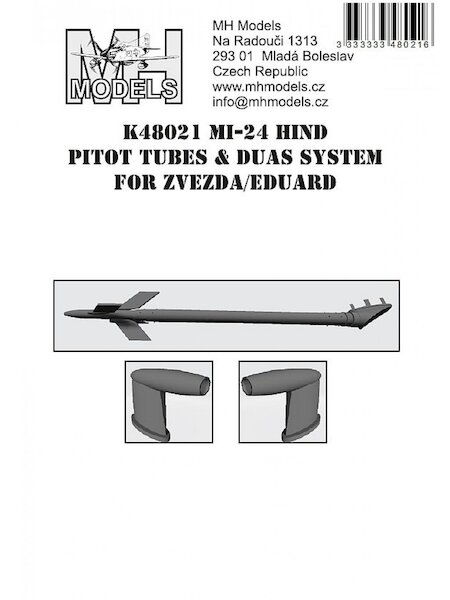 Mil Mi24 Hind Pitot Tube and DUAS System (Zvezda/Eduard) K48021