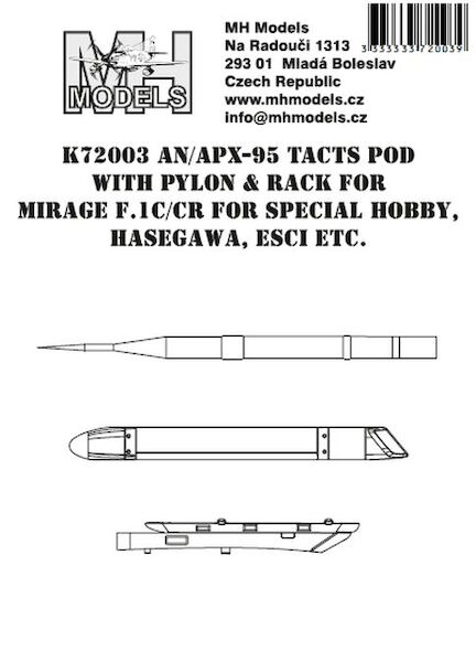 AN/APX-95 TACTS Pod with Pylon and rack for Mirage F1C/CR  K72003