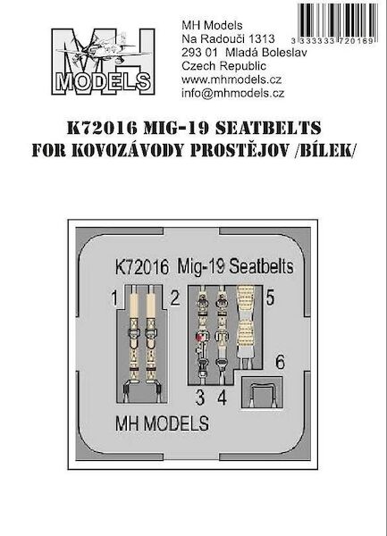 Mikoyan MiG19 Farmer Seatbelts (KP new, Bilek) K72016