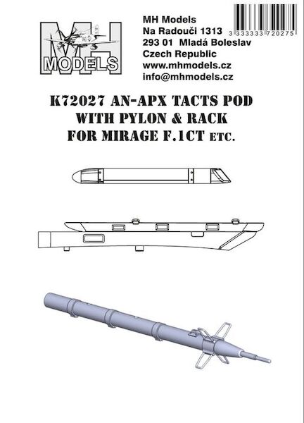 AN-APX TACT pod with pylon and rack for Mirage F1CT etc  K72027