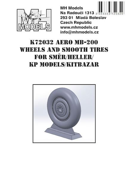 Aero MB200 wheels and tyres with smooth tread (Smer/KP/Kovosavody Prosetjov) K72032