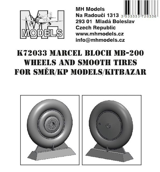 Marcel Bloch MB200 wheels and tyres with smooth tread (Smer/KP/Kovosavody Prosetjov)  K72033