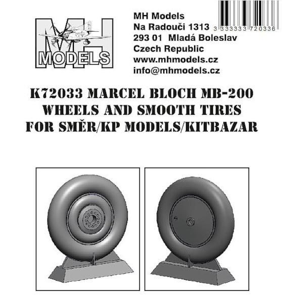 Marcel Bloch MB200 wheels and tyres with smooth tread (Smer/KP/Kovosavody Prosetjov) K72033
