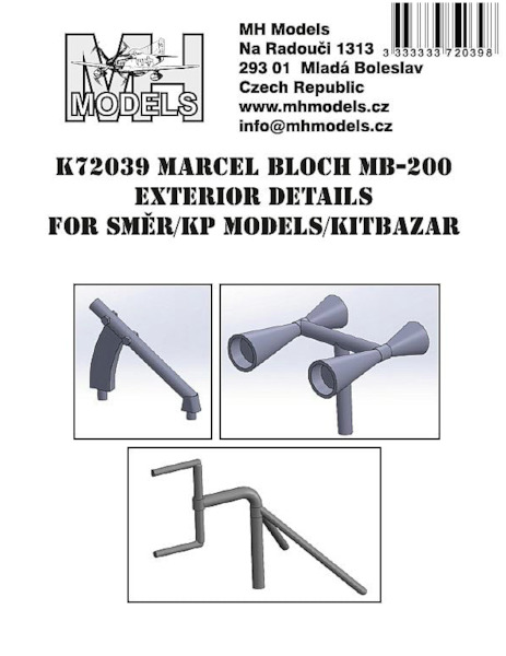 Marcel Bloch MB200 Exterior detail set (Smer/KP/Kovosavody Prosetjov) K72039