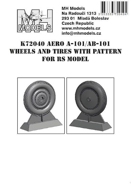 Aero A101/AB101 wheels and tyres with patern tread (RS Models) K72040