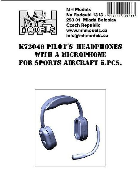 Pilots Headphones with Microphone for Sports Aircraft (5x) K72046