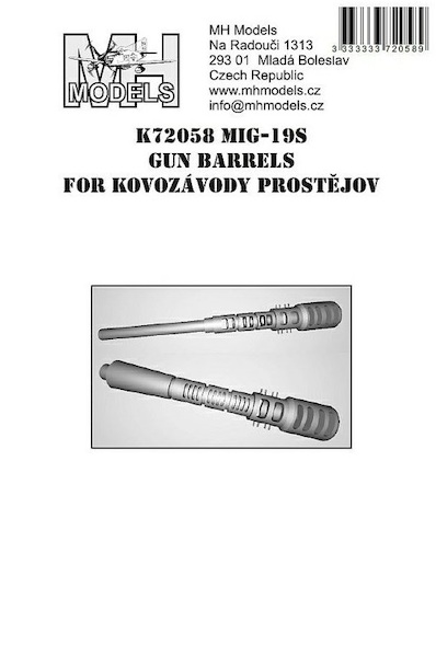 Mikoyan MiG19S Gun Barrels (Kovosavody Prosetjov) K72058