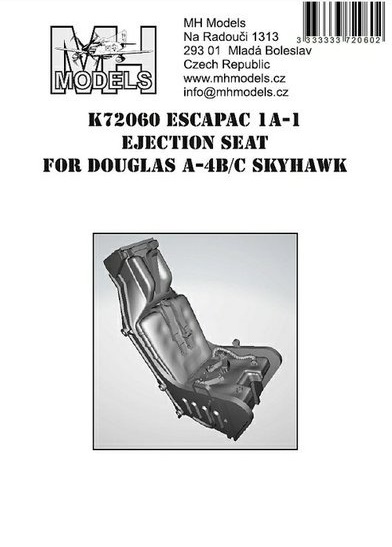Escapac 1A-1 ejection seat for A4B/S Skyhawk (1 seat) K72060