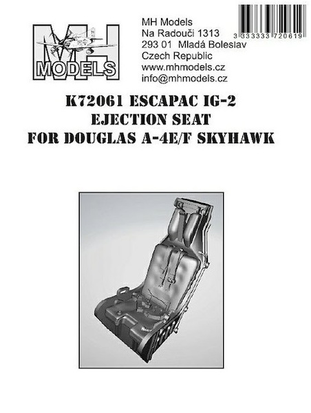 Escapac IG2 ejection seat for A4B/S Skyhawk (1 seat) K72061