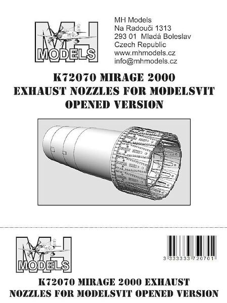 Mirage 2000 exhaust nozzle - opened-  version (Modelsvit)  K72070