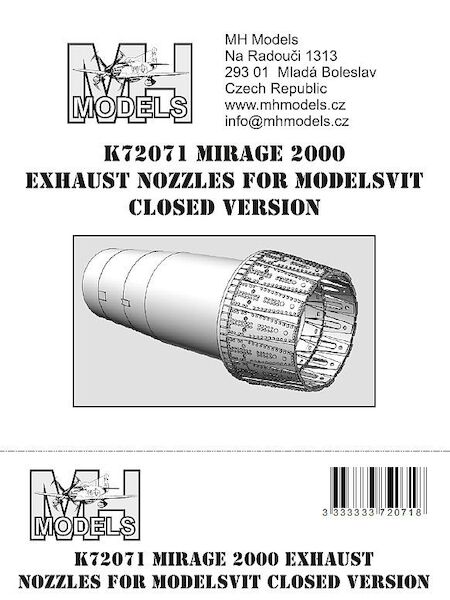 Mirage 2000 exhaust nozzle - Closed -  version (Modelsvit)  K72071