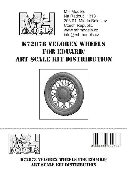 Velorex wheels for Eduard/Art Scale Velorex kit  K72078