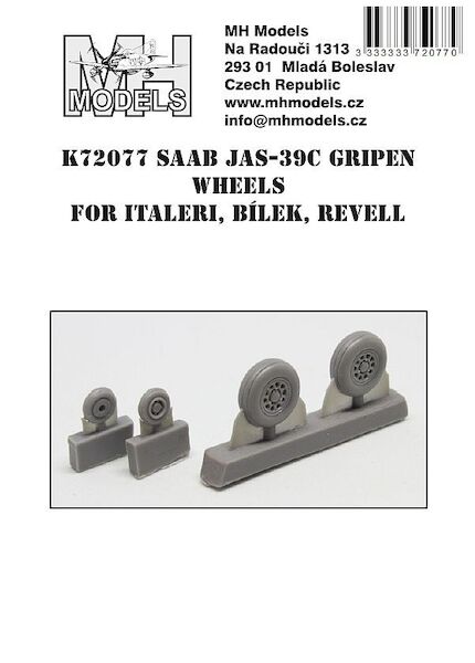 SAAB JAS39C Gripen Wheels (Italeri, Bilek, Revell)  K72077