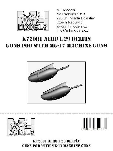 Aero L29 Delfin Gun Pods with MG17 Machine Guns  K72081