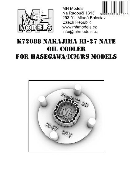 Nakajima Ki27 ´Nate` Oil Cooler (HAsegawa, ICM, RS models) K72088