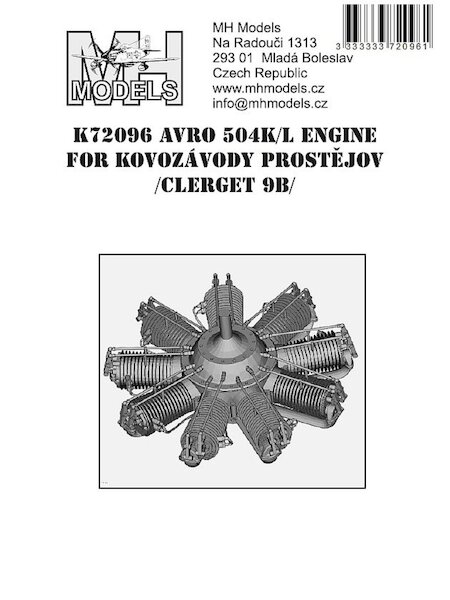 Clerget 9b engine for Avro 504K/L (Kovozavody Prostejov KP)_ K72096