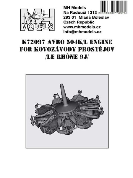 Le Rhone 9J engine for Avro 504K/L (Kovozavody Prostejov KP)_ K72097