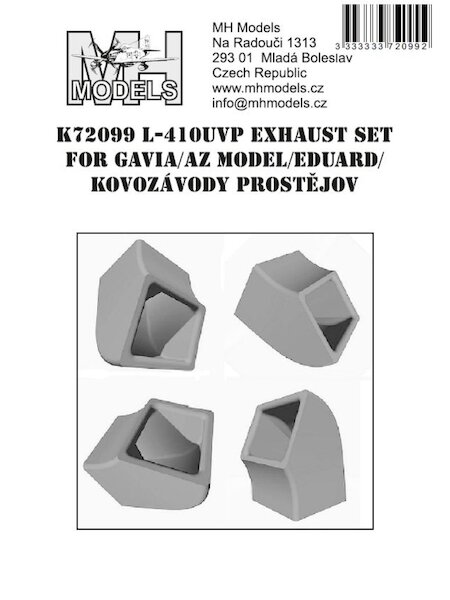 Let L410UVP Exhjaust set (Kovozavody Prostejov KP, Gavia, AZ and Eduard)_  K72099