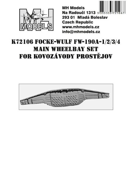 Focke Wulf FW190A-1/2/3/4 Main Wheelbay Set (Kovozavody Prostejov) K72106