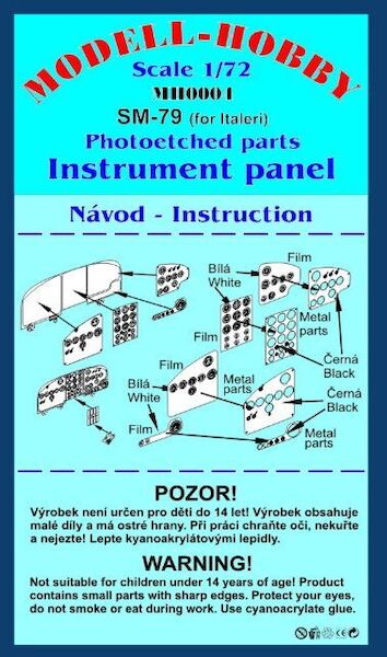 SM79 Sparviero instrument panel (Italeri) k72904