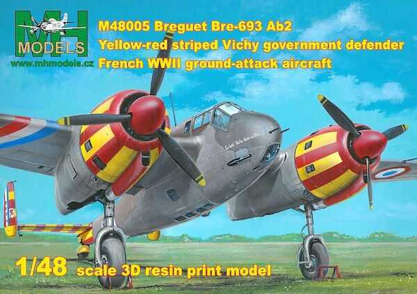 Breguet Bre-693 Red-Yellow striped Vichy Government defender M48005