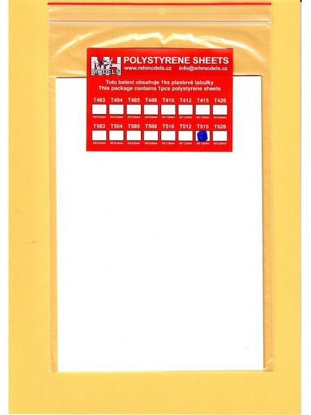 Polystyrene Sheet 1x A5 1,5mm MHT515