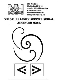 BF109G/K Spinner spirals Airbrush Masks X32001