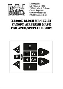 Bloch MB152C-1 Canopy Mask (Azur/Special Hobby)  X32005