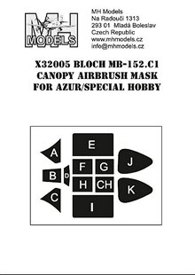 Bloch MB152C-1 Canopy Mask (Azur/Special Hobby) X32005
