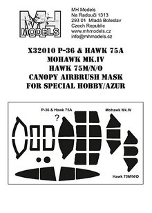 Curtiss P-36 & Hawk75 & Mohawk & Hawk 75M/N/O Canopy Mask (Azur/Special Hobby) X32010