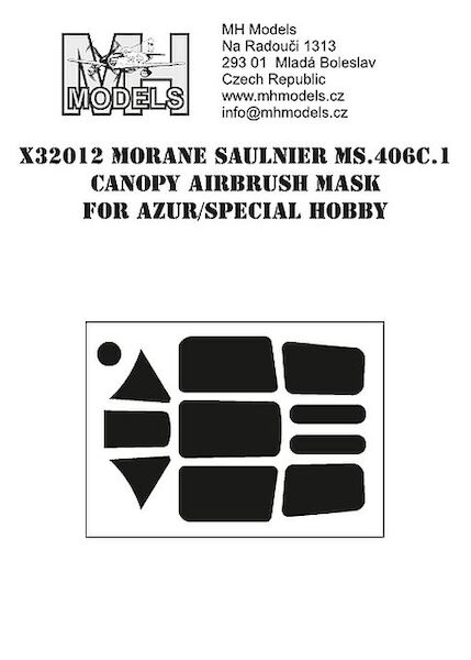 Morane Saulnier MS406C.1  Canopy Mask (Azur/Special Hobby)  X32012