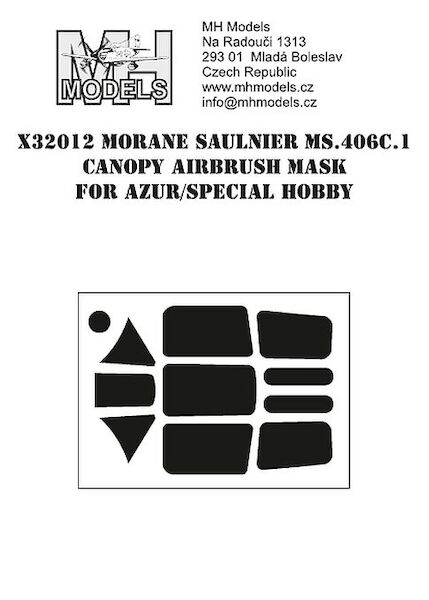 Morane Saulnier MS406C.1 Canopy Mask (Azur/Special Hobby) X32012