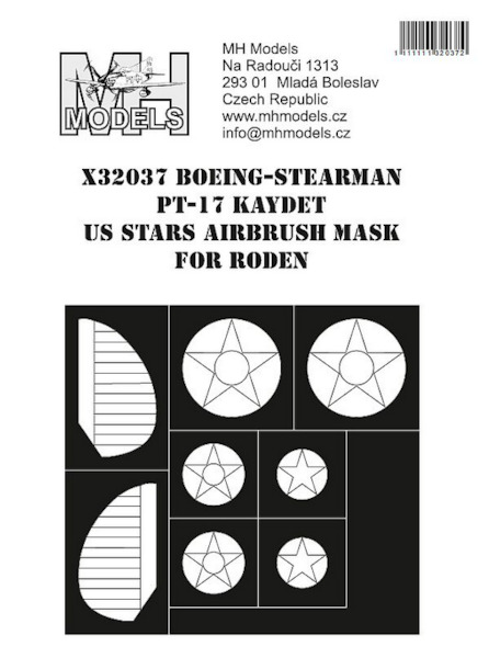 Boeing Stearman PT17 Kaydet US Stars Markings Airbrush Masks (ICM) X32037
