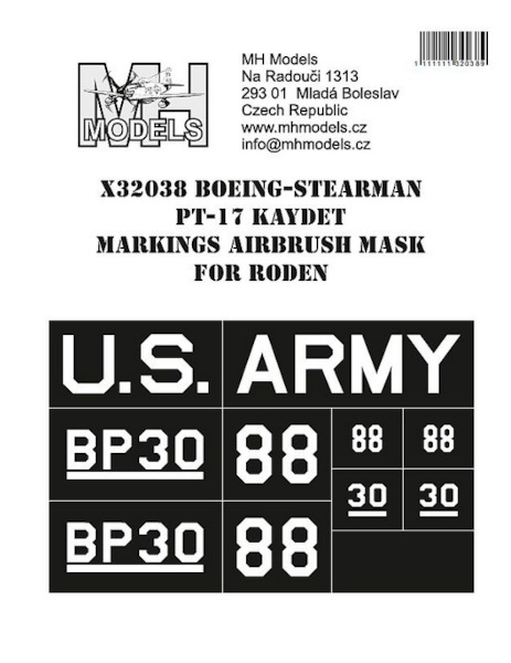 Boeing Stearman PT17 Kaydet Markings Airbrush Masks (ICM)  X32038