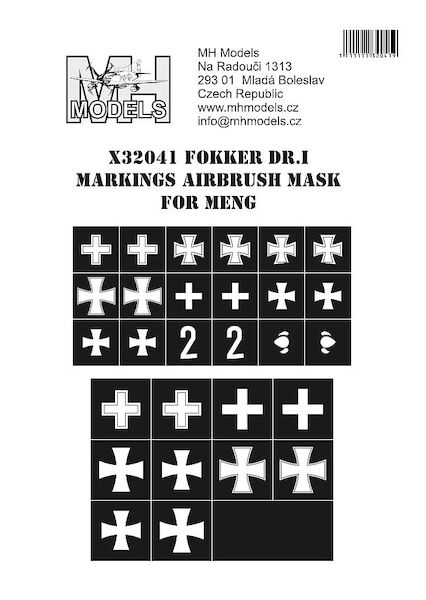 Fokker DR1 Markings Airbrush Masks (Meng)  X32041