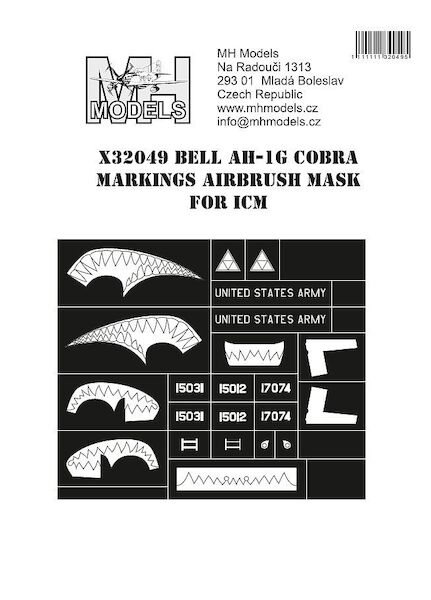 Bell AH1G Cobra Markings Airbrush Masks (ICM) X32049
