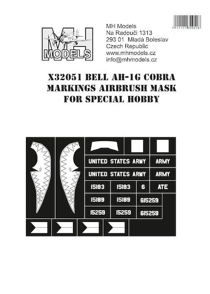 Bell AH1G Cobra Markings Airbrush Masks (Special Hobby) X32051