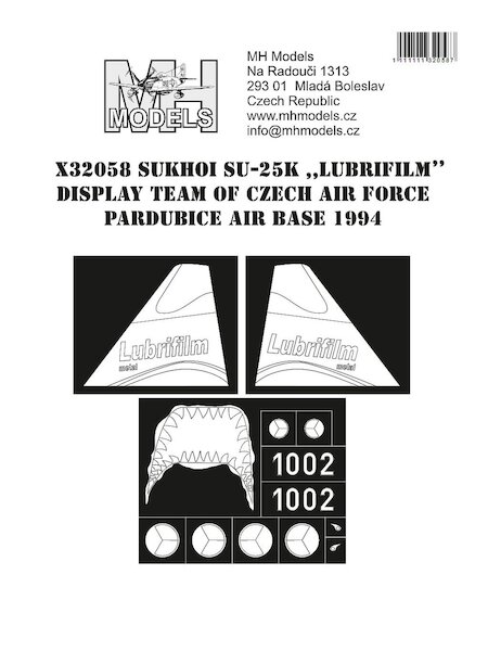Sukhoi Su25K "Lubrifilmn"display team of Czech AF Bardubice AFB 1994" X32058